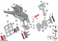 F750GS (K80) LICENSE PLATE HOLDER parts diagram