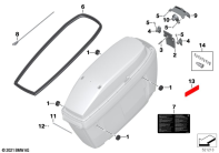 F750GS (K80) CASE, OFFICIAL VEHICLE, SINGLE PARTS parts diagram