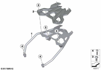 F750GS (K80) TOPCASE CARRIER LUGGAGE CARRIER parts diagram