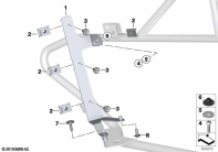 F750GS (K80) FIRE EXTINGUISHER HOLDER parts diagram