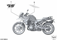 F750GS (K80) STICKER WN2D STEREO METALLIC parts diagram
