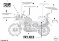 F750GS (K80) GOVERNMENT AUTHORITIES STICKER parts diagram