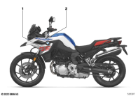 F750GS (K80) STICKER, YN2E WHITE/BLUE/RED parts diagram