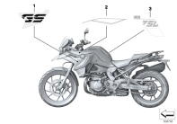 F750GS (K80) STICKER, WND2 BLACK-STORM parts diagram