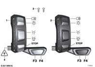 F750GS (K80) EXTRA SWITCH SPECIAL VEHICLE, RIGHT parts diagram