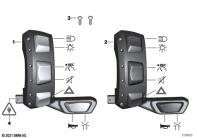 F750GS (K80) EXTRA SWITCH SPECIAL VEHICLE, RIGHT parts diagram