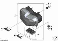 F750GS (K80) LED HEADLIGHT - GENERATION II parts diagram