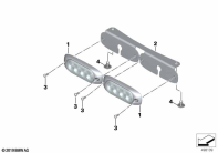 F750GS (K80) FLASHING SIGNAL LIGHTS, SPUTNIK, REAR parts diagram