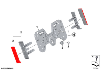 F750GS (K80) NUMBER PLATE BASEPLATE, REFLECTORS parts diagram