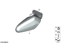 F750GS (K80) LED TURN SIGNALS, REAR parts diagram