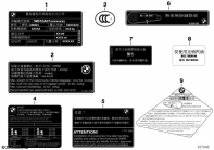 F750GS (K80) LABELS FOR CHINA parts diagram