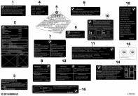 F750GS (K80) LABELS FOR USA parts diagram