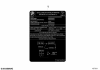 F750GS (K80) LABEL "EMISSION CONTROL INFORMATION" parts diagram