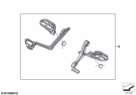 F750GS (K80) SET ENDURO FOOTPEGS AND FOOT LEVERS parts diagram