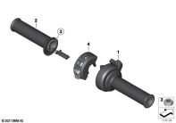 F750GS (K80) HEATED HANDLEBAR GRIPS parts diagram
