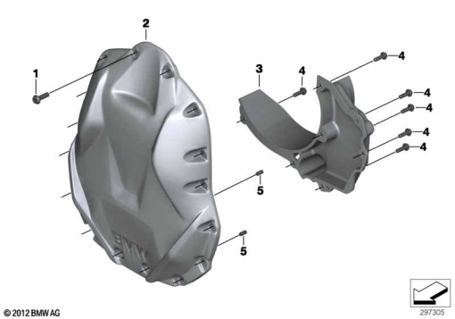 R1250GS 21 (K50) FRONT COVER / OIL TANK exploded view parts diagram