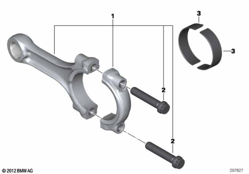 R1250GS 21 (K50) CONNECTING ROD WITH BEARING exploded view parts diagram