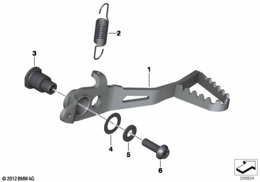 R1250GS 21 (K50) BRAKE PEDAL exploded view parts diagram