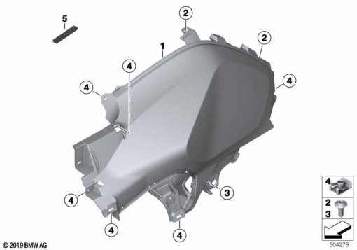 R1250GS 21 (K50) COVERING FUEL TANK exploded view parts diagram