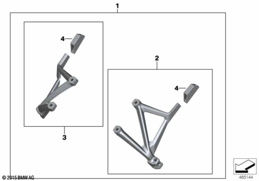 R1250GS 21 (K50) SET OF CASE HOLDERS, VARIO CASES exploded view parts diagram