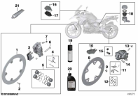 R1250GS 21 (K50) BRAKE SERVICE parts diagram