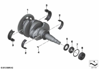 R1250GS 21 (K50) CRANKSHAFT WITH BEARING parts diagram