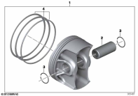 R1250GS 21 (K50) PISTON WITH RINGS AND WRISTPIN parts diagram