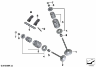R1250GS 21 (K50) TIMING GEAR - INTAKE VALVE/EXHAUST VALVE parts diagram