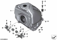 R1250GS 21 (K50) FUEL TANK MOUNTING HARDWARE parts diagram