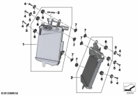 R1250GS 21 (K50) ENGINE RADIATOR WITH MOUNTING HARDWARE parts diagram