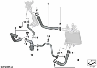 R1250GS 21 (K50) COOLANT LINES parts diagram