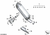 R1250GS 21 (K50) REAR MUFFLER parts diagram