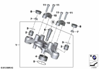 R1250GS 21 (K50) UPPER FORK CROSS BRACE parts diagram