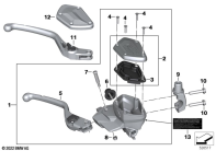 R1250GS 21 (K50) HANDBRAKE LEVER parts diagram
