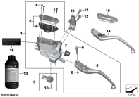 R1250GS 21 (K50) CLUTCH CONTROL ASSEMBLY parts diagram
