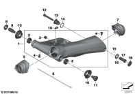 R1250GS 21 (K50) REAR WHEEL SWINGING ARM parts diagram