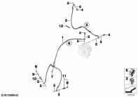 R1250GS 21 (K50) BRAKE LINE FRONT parts diagram