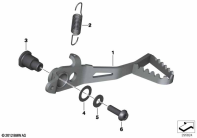 R1250GS 21 (K50) BRAKE PEDAL parts diagram