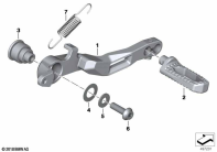R1250GS 21 (K50) FOOTBRAKE LEVER, MACHINED parts diagram