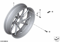 R1250GS 21 (K50) CAST RIM, REAR parts diagram