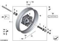 R1250GS 21 (K50) SPOKE WHEEL FRONT parts diagram
