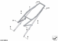 R1250GS 21 (K50) REAR FRAME parts diagram