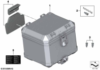 R1250GS 21 (K50) ALUMINUM TOPCASE parts diagram