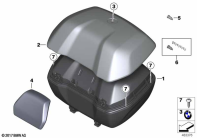 R1250GS 21 (K50) TOP CASE 49L parts diagram