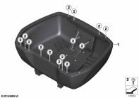 R1250GS 21 (K50) TOPCASE BOTTOM SECTION TOPCASE 49L parts diagram