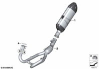 R1250GS 21 (K50) EXHAUST SYSTEM, CHROME-PLATED parts diagram