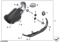 R1250GS 21 (K50) SET, VALVE COVER GUARDS, STAINLESS STEEL parts diagram