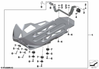 R1250GS 21 (K50) ENGINE GUARD, ALUMINUM parts diagram