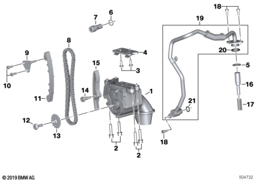 R18 Classic (K34) OIL PUMP exploded view parts diagram
