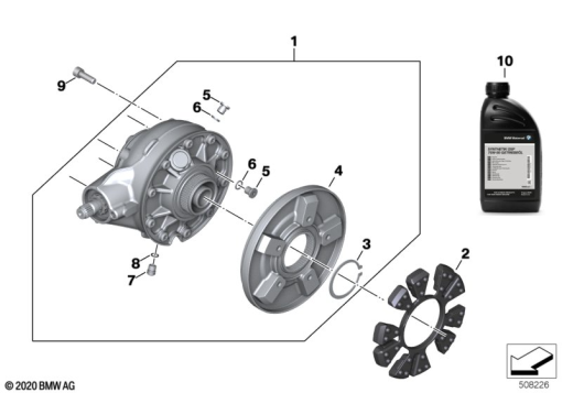 R18 Classic (K34) RIGHT-ANGLE GEARBOX, REAR exploded view parts diagram